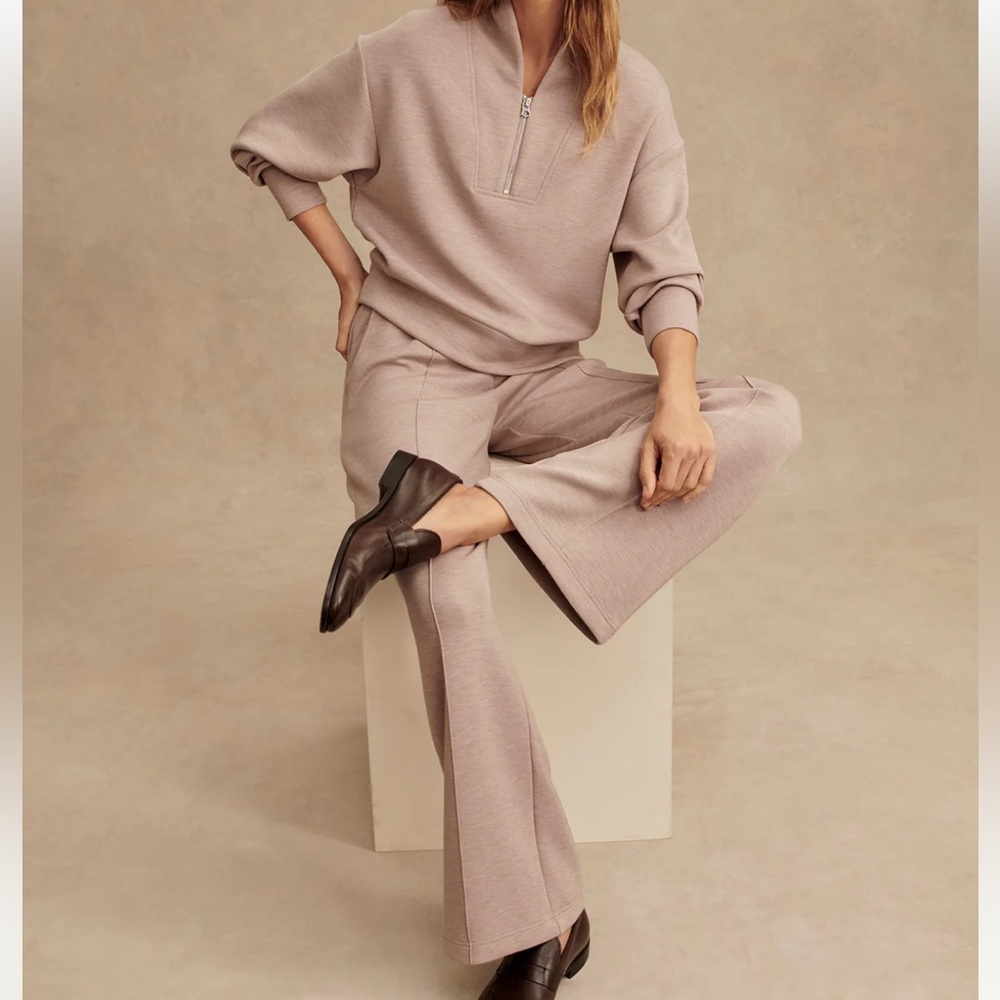Varley Taupe marl The Wide Leg pants 28”